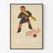 Poster vintage Appetyl - Illustrazione giocosa con bambino e baguette