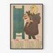 Poster calendario vintage da aprile a giugno 1897 con illustrazione di una ragazza e un gatto
