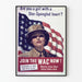 Poster vintage militare femminile Star-Spangled Heart