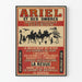 Poster vintage Ariel e le sue ombre - Profili e silhouette illusorie