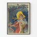 Poster vintage Arlette Dorgère in abito elegante