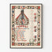 Poster araldica degli stemmi e genealogia di Washington
