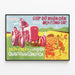 Poster vintage di ispirazione agricola e militare vietnamita — quadro incorniciato alla parete