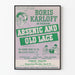 Poster vintage Arsenic and Old Lace con Boris Karloff