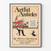 Poster vintage Artful Anticks con re e gatto