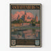 Poster Aschaffenburg sul Meno Castello e Fiume