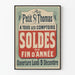 Poster vintage Saldi di Fine Anno Al Piccolo St Thomas