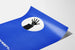 Poster decorativo blu « Au Secours » con mano alzata