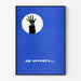 Poster decorativo blu « Au Secours » con mano alzata