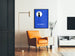 Poster decorativo blu « Au Secours » con mano alzata