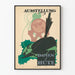 Poster vintage esposizione cappelli per signore