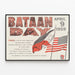 Poster commemorativo del Giorno di Bataan 1959 - Decorazione murale storica — quadro incorniciato alla parete