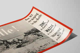 Poster Vintage Guerra: Battaglia! — vista dell’opera