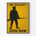 Poster vintage militare "Siate pronti! Iscrivetevi ora"