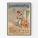 Poster vintage dei luoghi di irrigazione belgi per decorazione da parete
