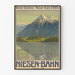 Poster vintage Montagna Berner Oberland Niesen Kulm 2367 m