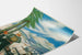 Poster vintage da sci in montagna innevata