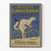 Poster vintage bicicletta bianca Hermine su pneumatici Hutchinson
