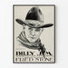 Poster vintage in stile Billy Jim western in bianco e nero