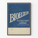 Poster vintage Bioelixir ricostituente completo blu Artem Legrand