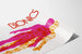 Poster decorativo silhouette uomo Bionics in colori vivaci