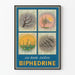 Poster vintage BIPHEDRINE calendario stagionale