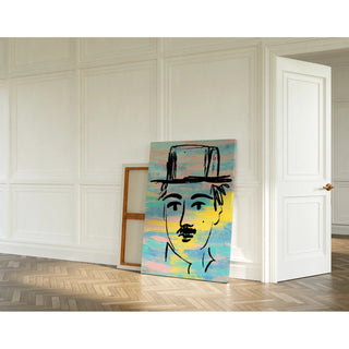 Tableau Street Art – Charlie Chaplin Pastel