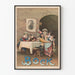 Poster vintage Bock scena conviviale in taverna