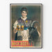 Poster vintage Bock Beer con donna bavarese e capra