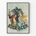Poster vintage Bock Beer con capre in costume