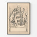 Poster vintage di Bock Bier con illustrazione di capra e uomo