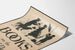 Poster vintage Books on the Out-of-Doors in silhouette noire