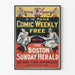 Poster vintage Boston Herald Sunday Jester Comic Weekly