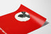 Poster vintage rosso con silhouette di ape - Ronzii