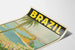 Poster vintage Brasile paesaggio Rio de Janeiro decorazione murale