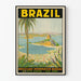 Poster vintage Brasile paesaggio Rio de Janeiro decorazione murale