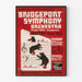 Poster vintage dell'Orchestra Sinfonica di Bridgeport