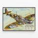 Poster tecnico dell'aereo Spitfire britannico - Poster decorativo da parete vintage — quadro incorniciato alla parete