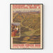 Poster vintage mappa itinerario ferroviario svizzero Emmental e Münster