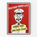 Poster murale vintage Button Your Lip messaggio di prudenza