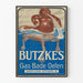 Poster vintage Butzkes Gas-Bade-Oefen per decorazione murale