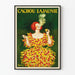 Poster vintage Cachou Lajaunie donna che fuma arte déco