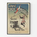 Poster vintage Café Concert des Ambassadeurs avec acrobati Stewart & H. Dare