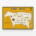 Poster educativa vintage – Benefici del latte per la salute — quadro incorniciato alla parete