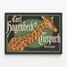 Poster vintage Carl Hagenbeck's Tierpark Stellingen Giraffa — quadro incorniciato alla parete