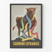 Poster pubblicitario vintage Carnine Lefrancq con toro