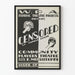 Poster in bianco e nero Censored per teatro comunitario