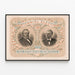 Poster storico Elezione Centenario 1876 - Candidati repubblicani — quadro incorniciato alla parete