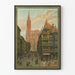 Poster vintage delle ferrovie dell'Alsazia e della Lorena Strasburgo