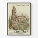 Poster vintage Bar-le-Duc Tour de l'Horloge Chemins de Fer de l'Est